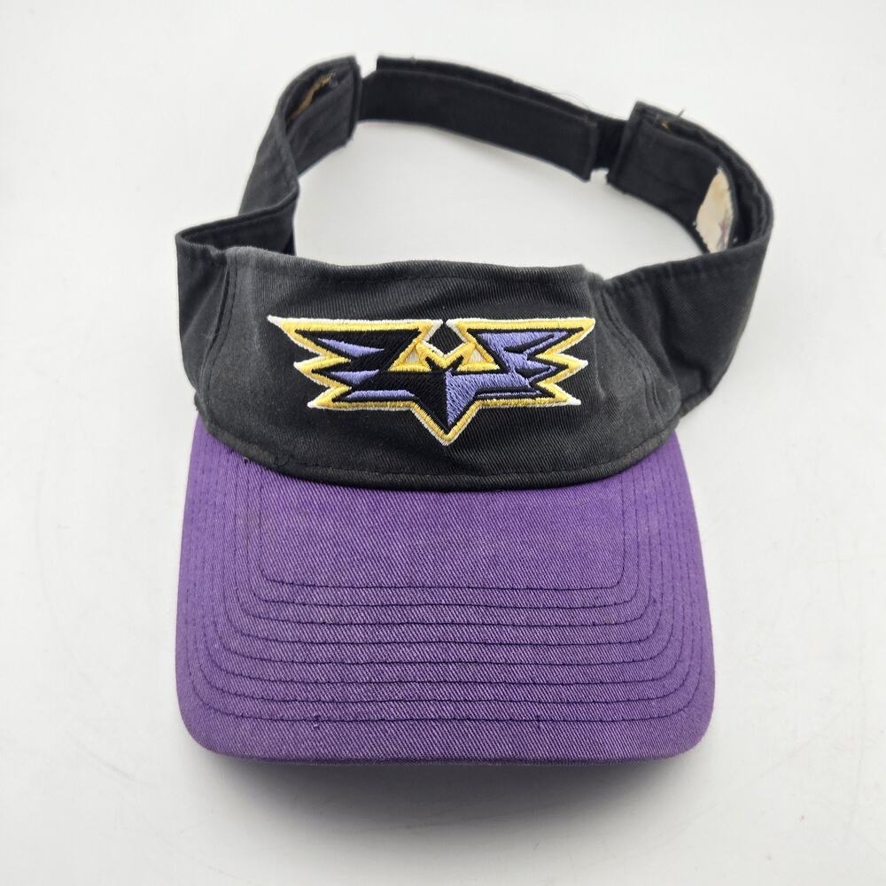 Vintage Louisville Bats MILB Visor Hat Outdoor Cap Purple Black Adjustable Logo